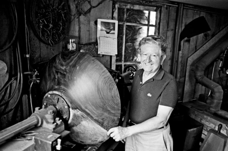 Bob Stocksdale (1913-2003) at his Studio, Berkeley, CA